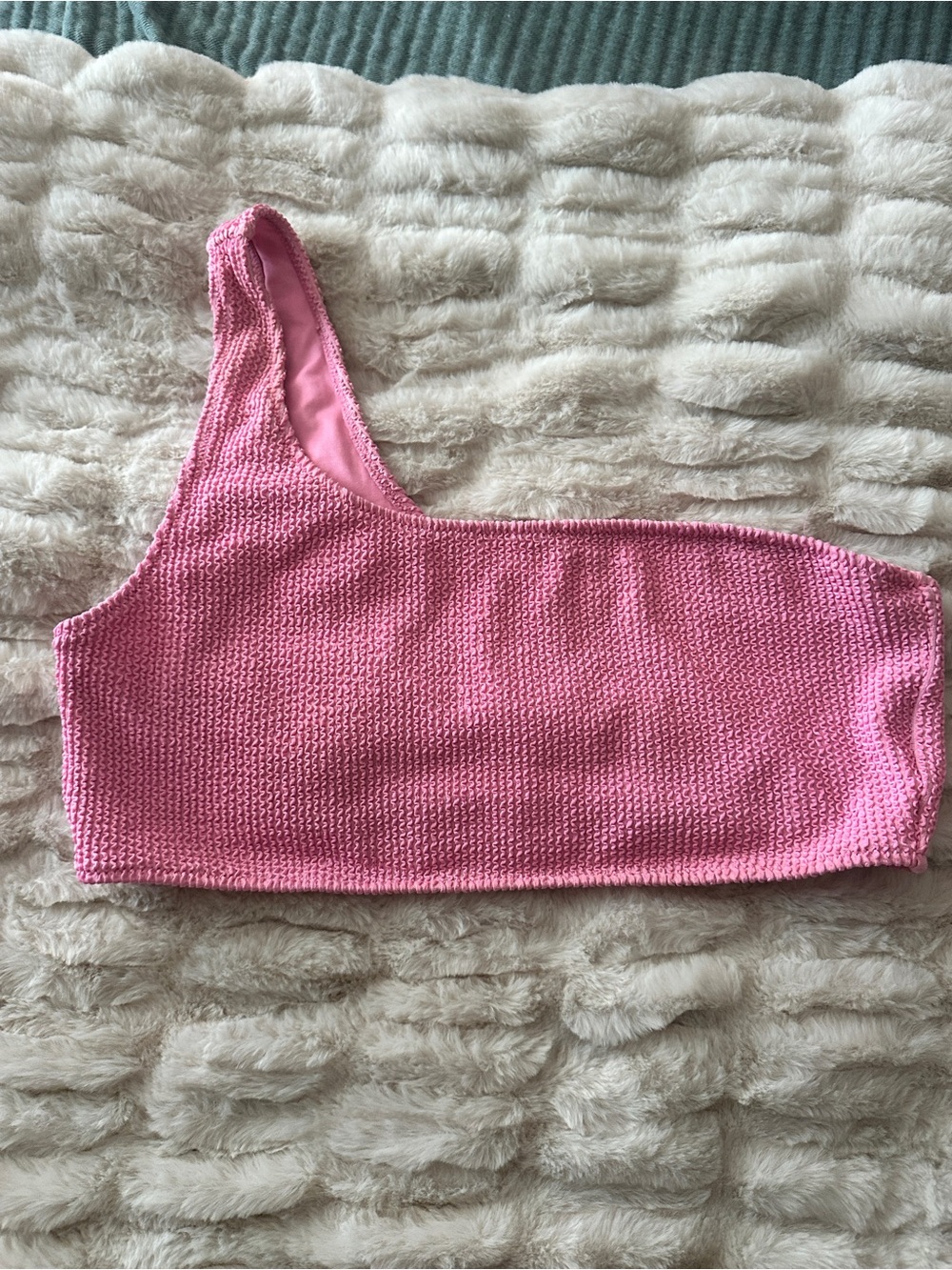 Show Me Your MuMu One-Shoulder Pink bikini top